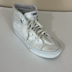 Vans Sk8-Hi Canvas Shoes True White Hightop Canvas Shoe Size 9